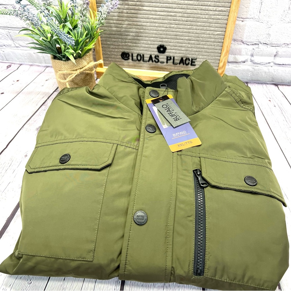 BUFFALO DAVID BITTON Zip Front 5 Pocket Quilted Lined Winter Coat-NWT